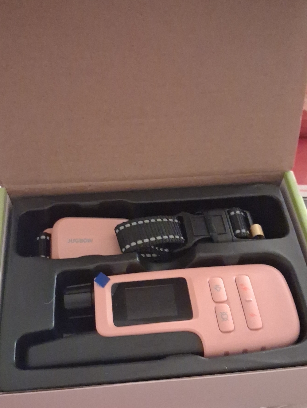 Pink Remote Pet Training Collar Set Jugbow